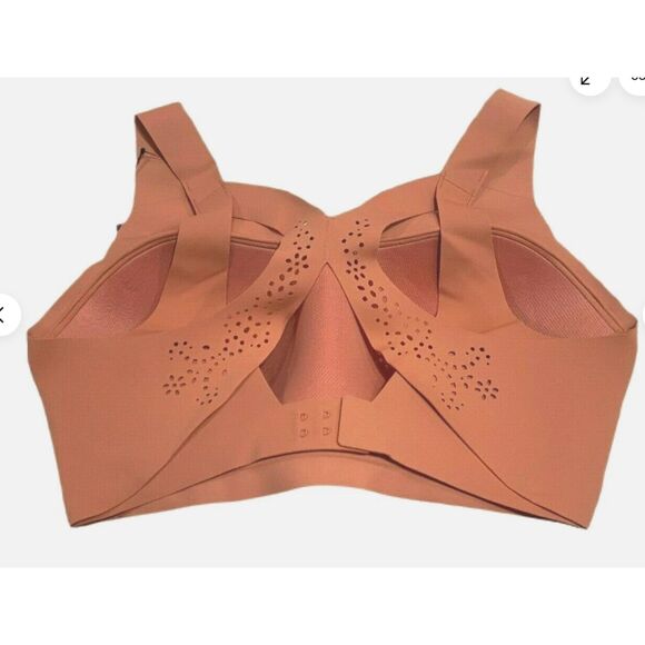 ~ Victoria Sport 32DD/E Angel Max Sports Bra Peach/Pink Firm Support Adjustable - Picture 13 of 14